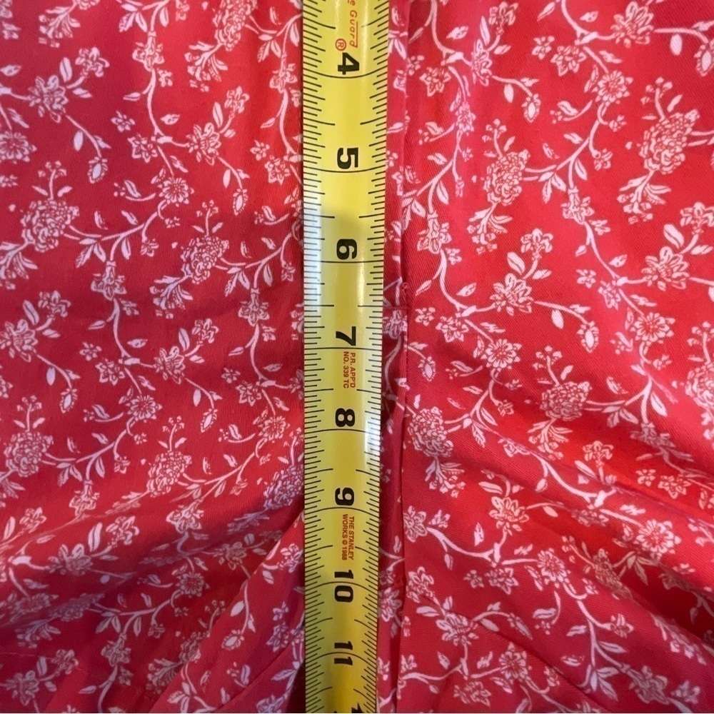 Land N Sea Chino Shorts Salmon Coral Floral Size 14 - Picture 9 of 16